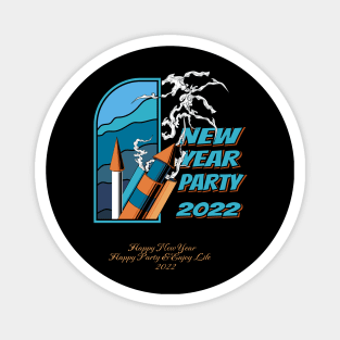 new year party 2022 Magnet